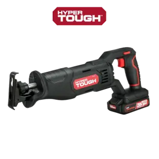 Hyper Tough 20V Max Cordless Reciprocating Saw with Battery, Charger, Wood Blade, and LED Light