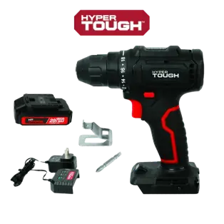 Hyper Tough 20V Max Brushless Cordless Drill Driver with 1.5Ah Lithium-Ion Battery and Charger